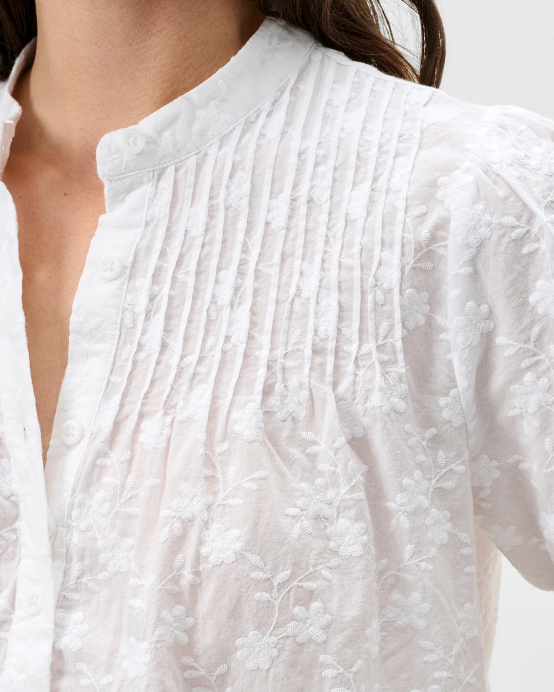 Rosie Pintuck Cotton Blouse