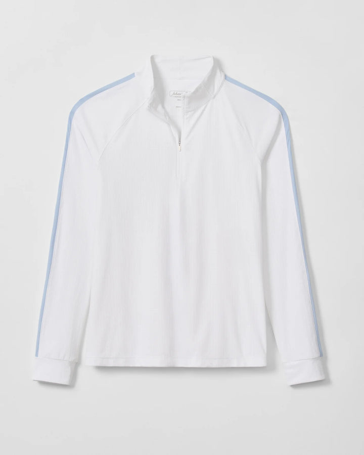 Sloane Perf 1/4 Zip - White