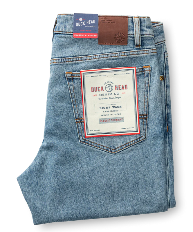 Duck Head Classic Straight Jeans Light Wash