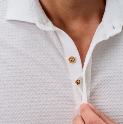 Johnnie-O Surfsucker Hangin Out Button Down White