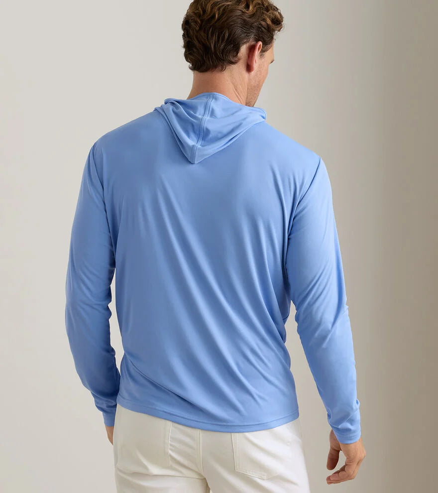 Peter Millar Sun Shirt Hoodie Bluebird