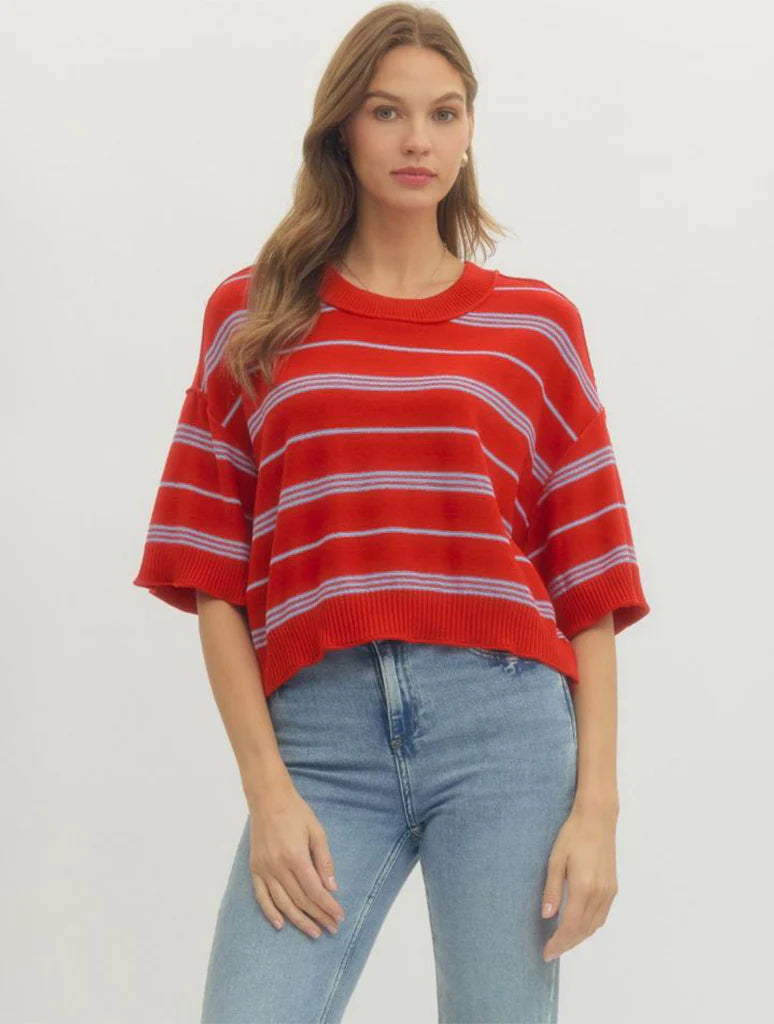 Poppy Striped Sweater