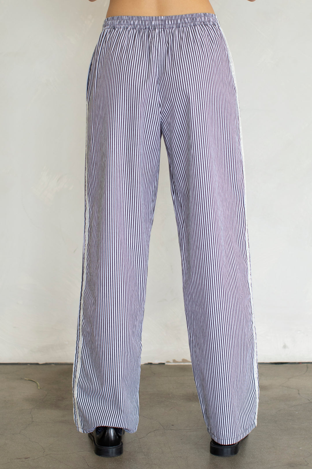 Striped Lace Side Track Pants