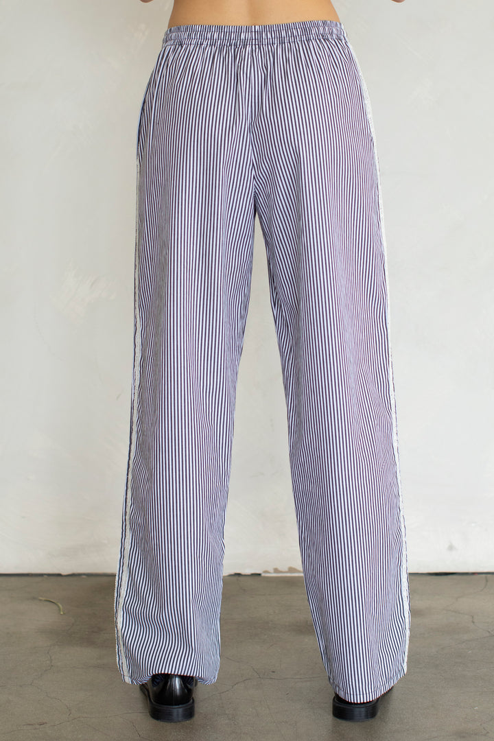 Striped Lace Side Track Pants