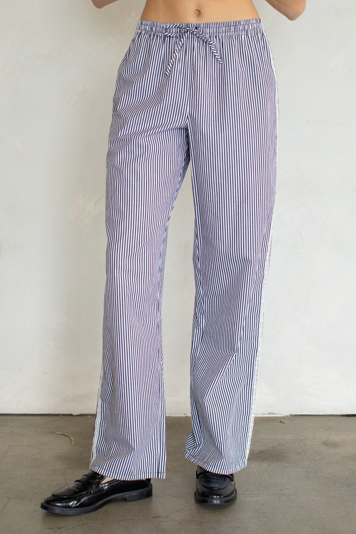 Striped Lace Side Track Pants