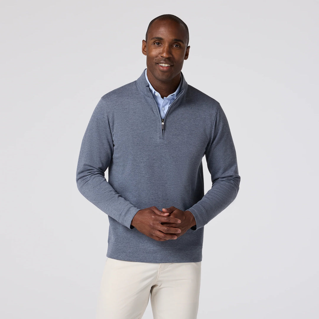 Crandall Quarter Zip - Dark Slate Heather