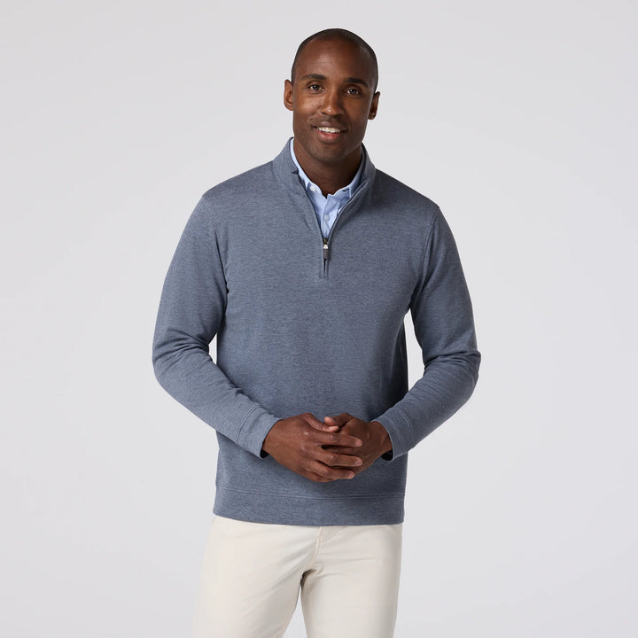 Crandall Quarter Zip - Dark Slate Heather