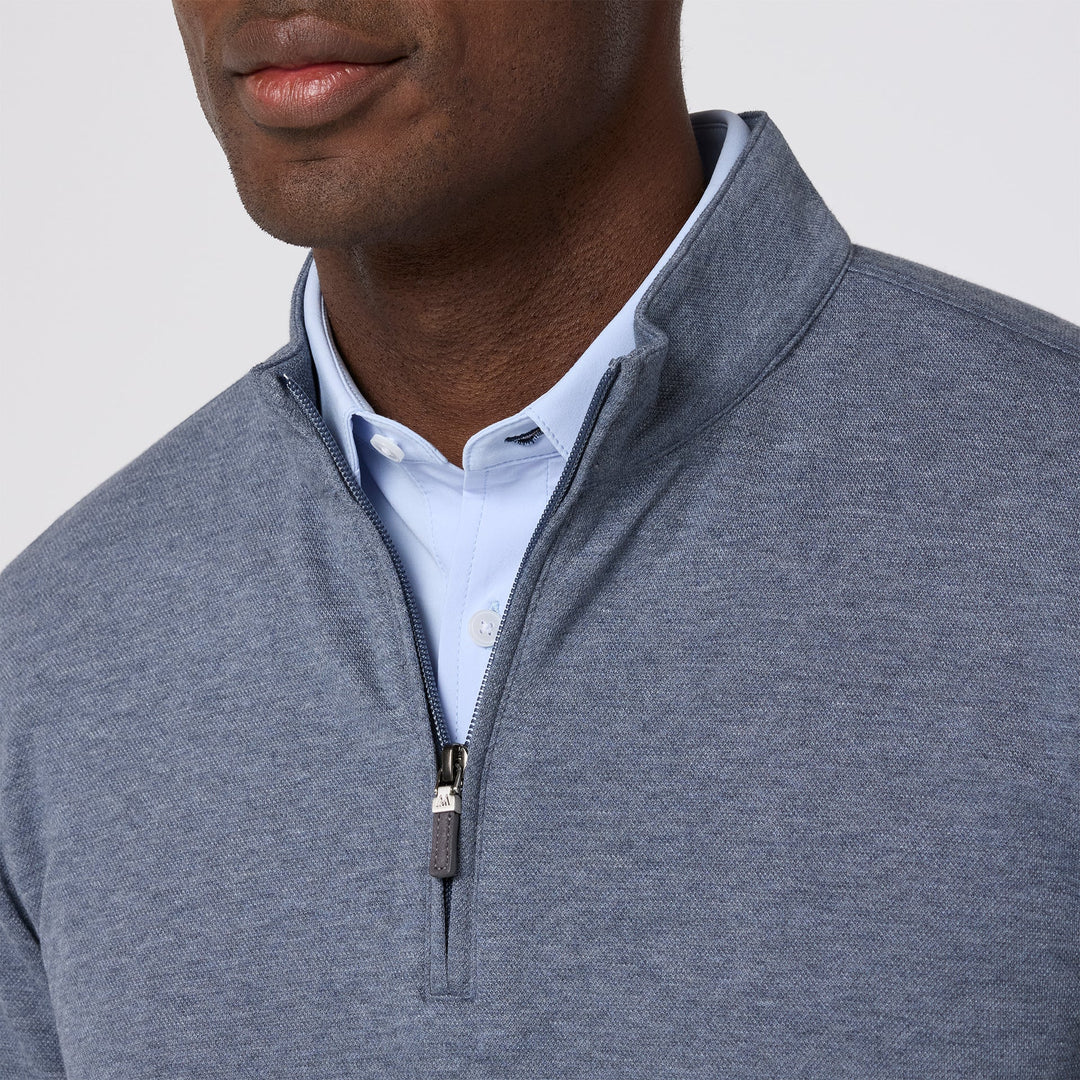 Crandall Quarter Zip - Dark Slate Heather