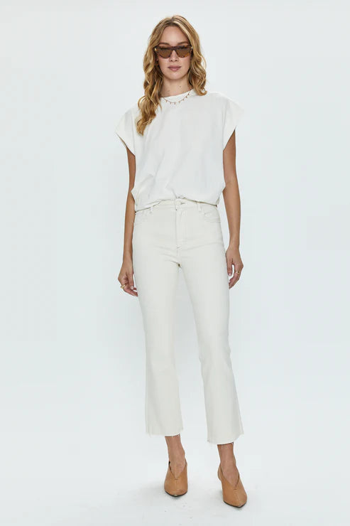 Lennon Hi-Rise Crop-Sandstone