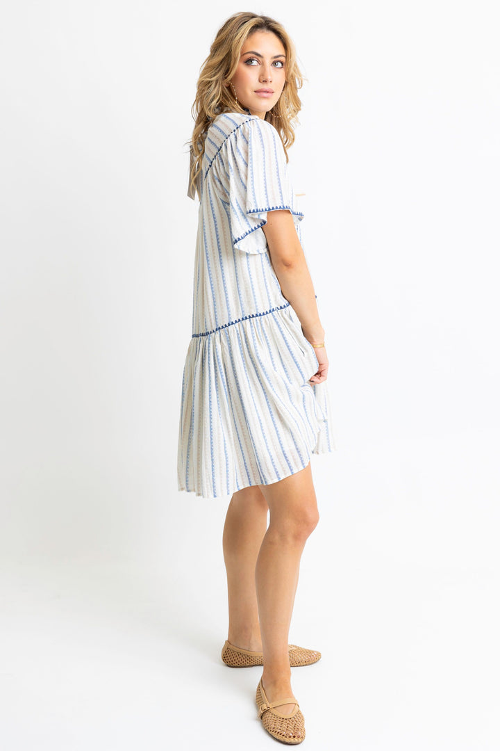 Blue Stripe Linen Dress