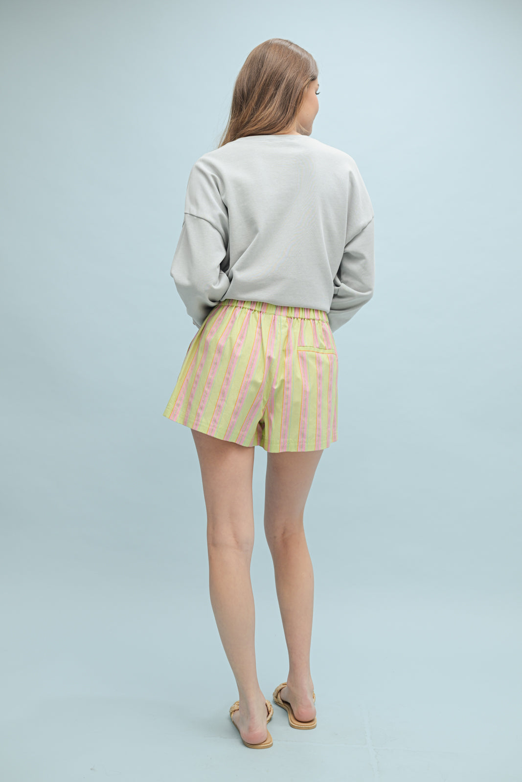 Lime Combo Cotton Shorts