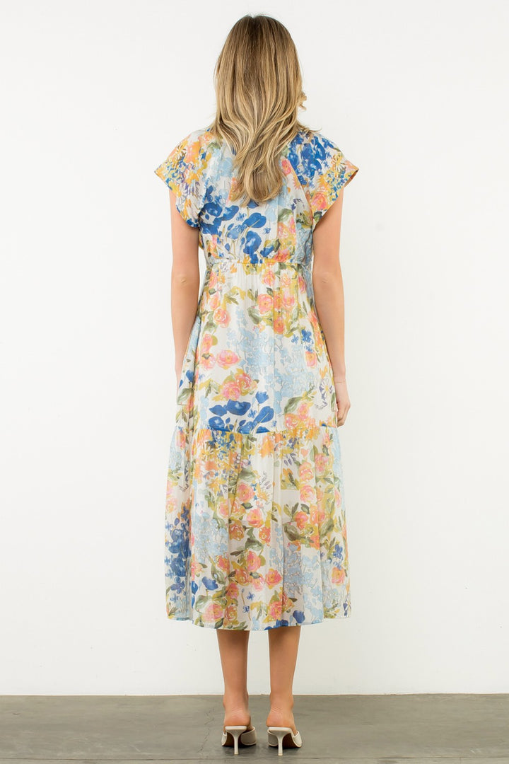 Buttoned Botanica Dress