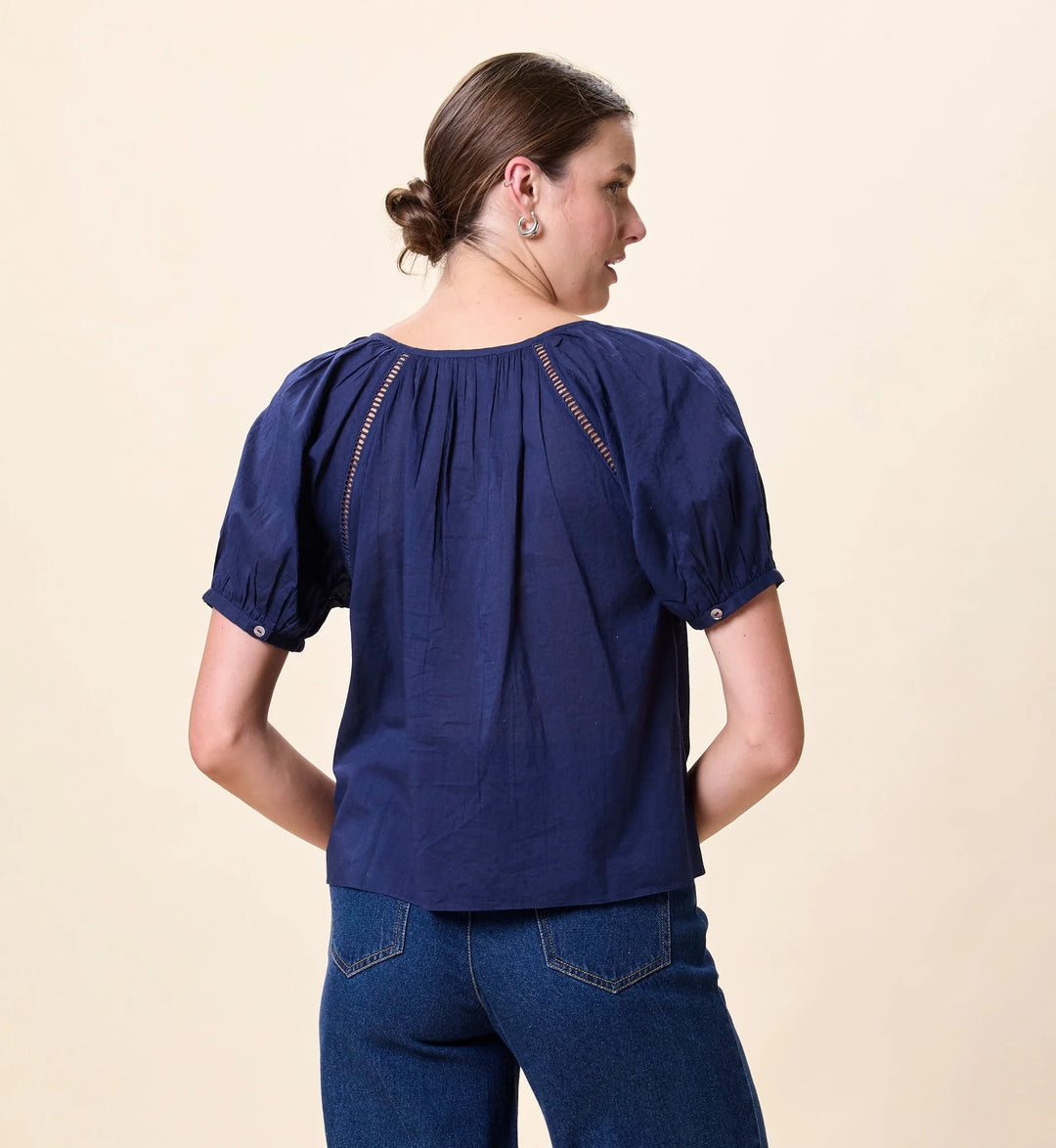 Adeline Blouse Navy