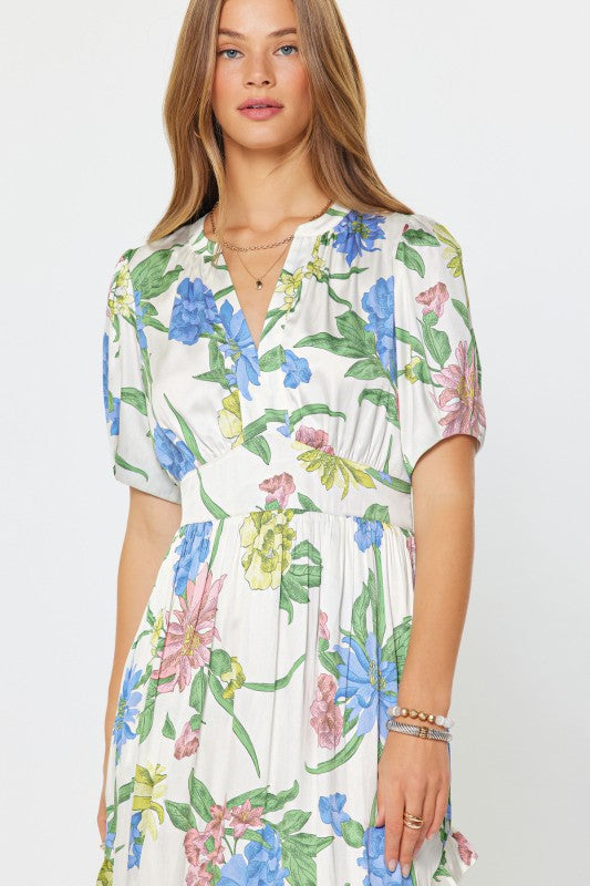 Amelia Floral Midi Dress