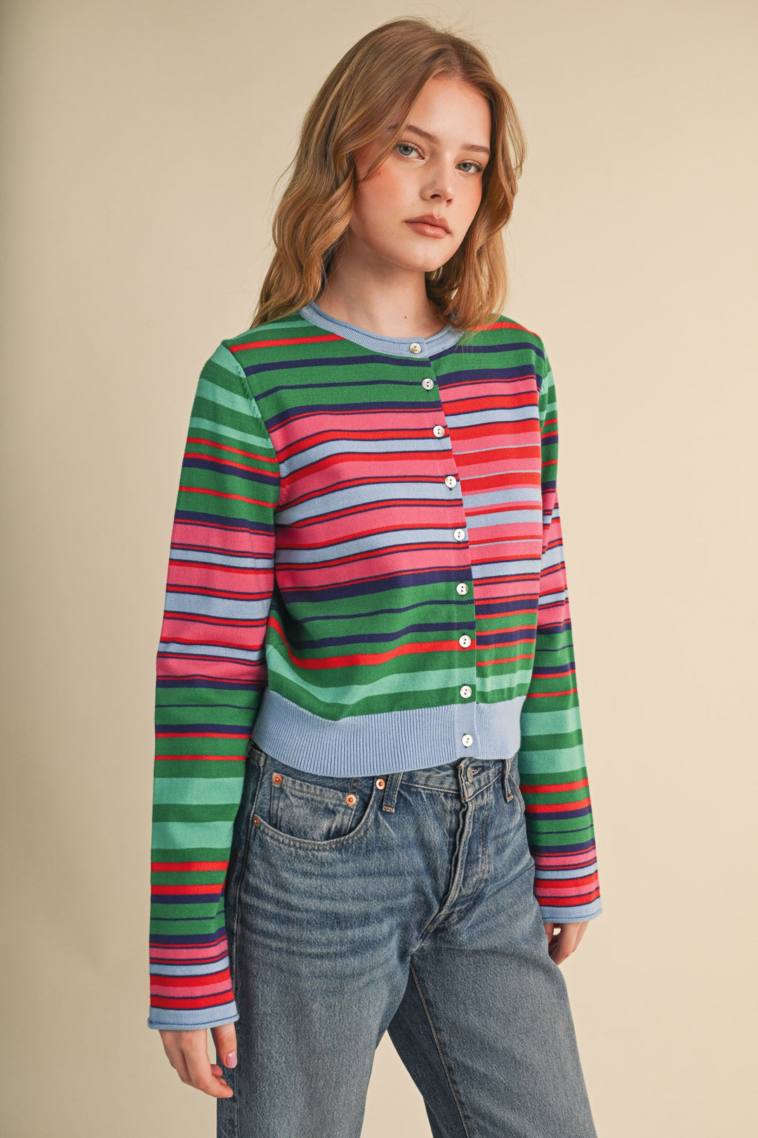 Multicolor Sweater Cardigan