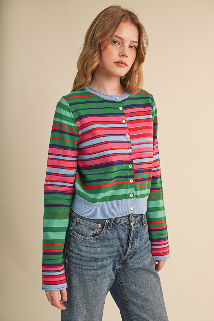 Multicolor Sweater Cardigan