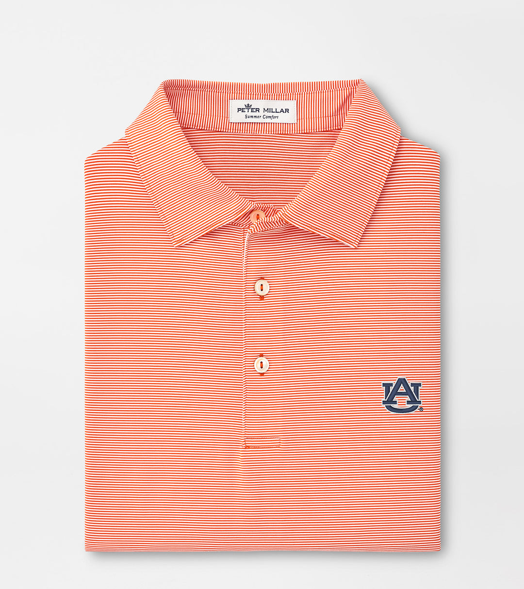 Auburn Peter Millar Jubilee Polo – Orange Classic Logo