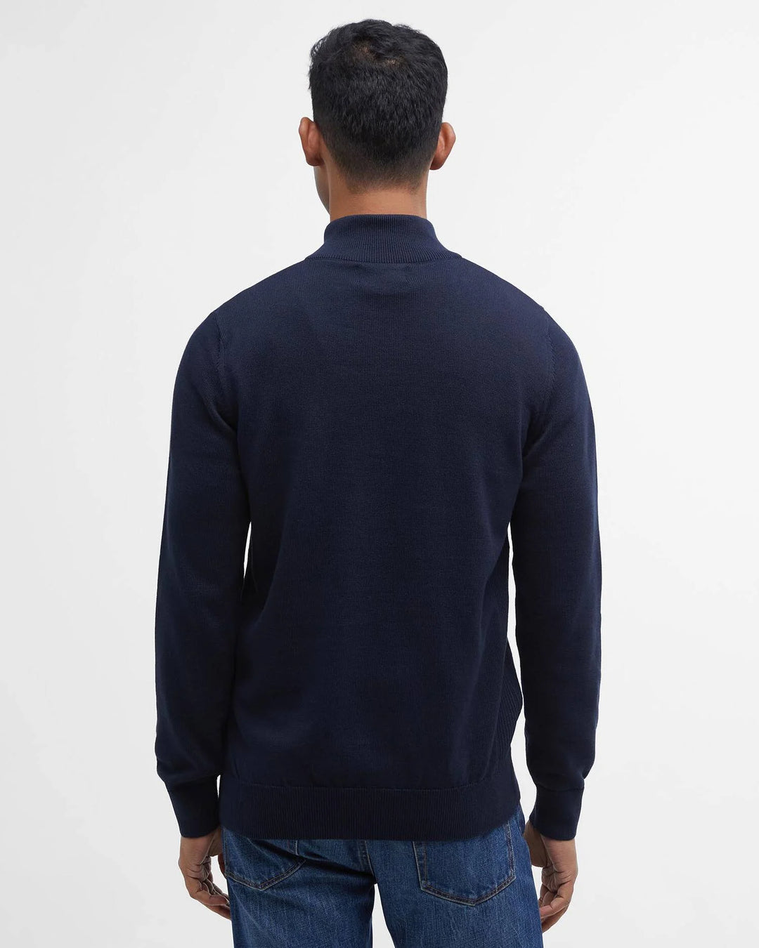 Cotton 1/4 Zip Sweater - Classic Navy