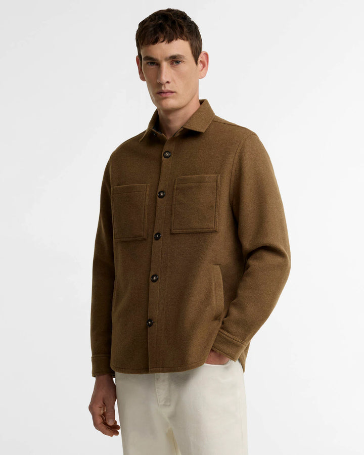 Marltown Wool Blend Overshirt - Sandstone