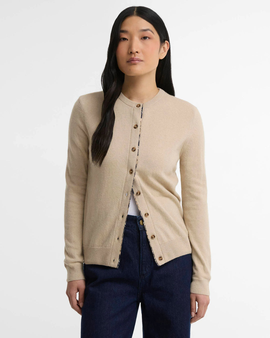 Pendle Cardigan - Honey/Birchwood Tartan