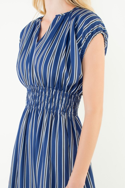 Navy Striped Dress