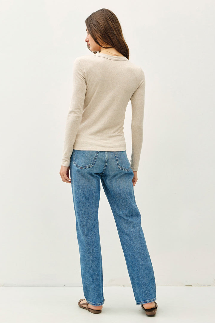 Basic L/S Knit Top - Oatmeal
