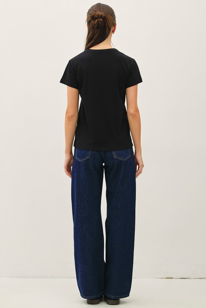 Cotton Jersey Tee - Black