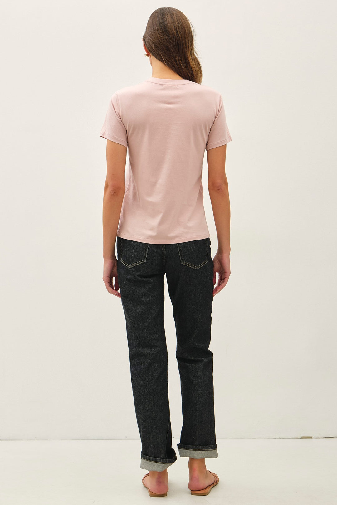 Cotton Jersey Tee - Dusty Pink