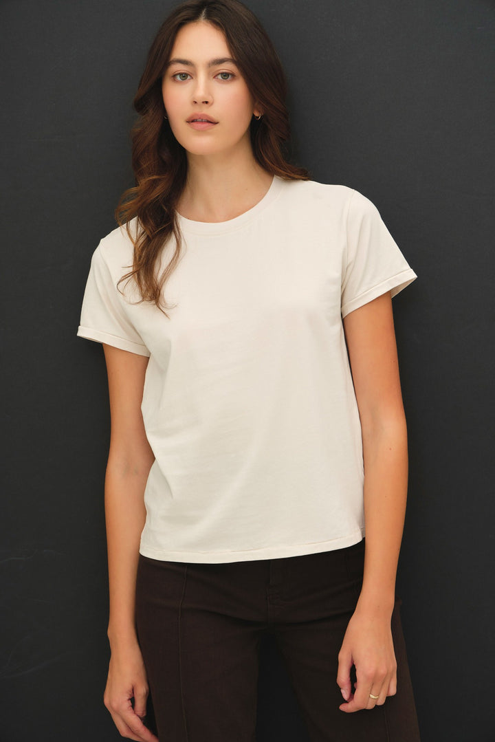 Cotton Jersey Tee - Stone