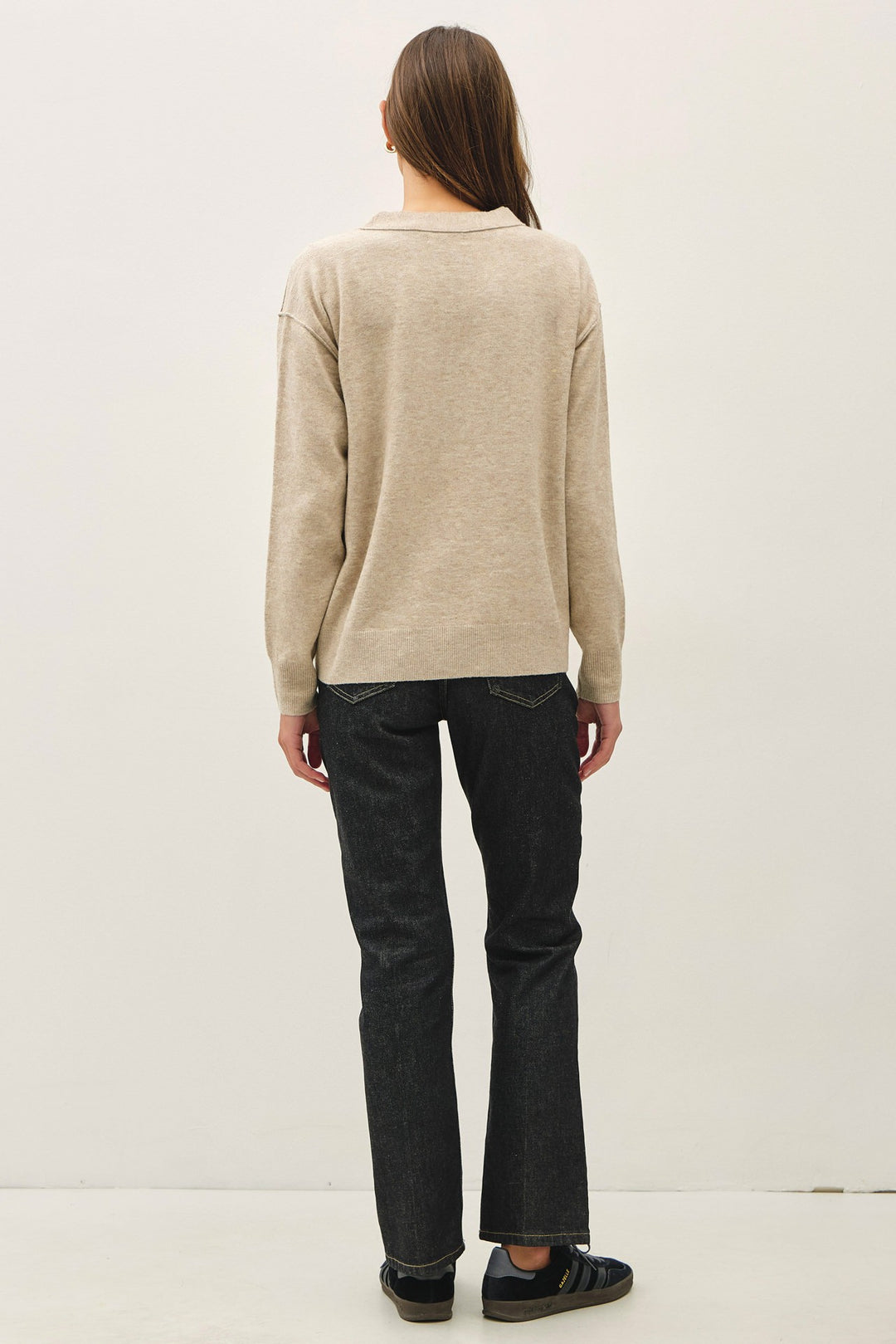 Varsity Style Cardigan - Oatmeal