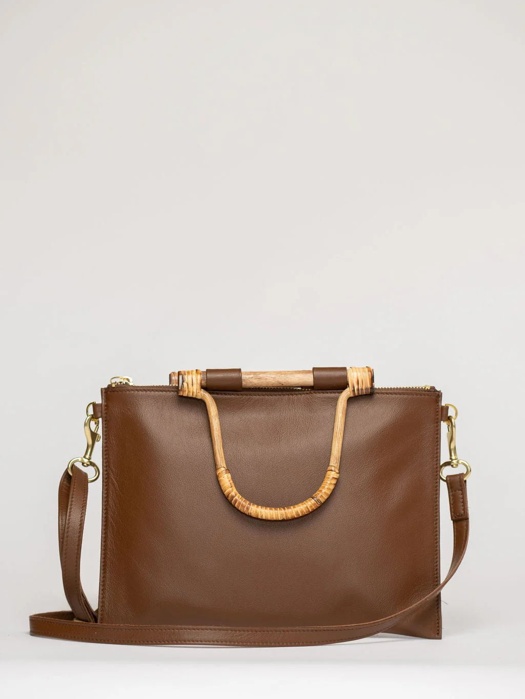 Bamboo Clutch - Choc