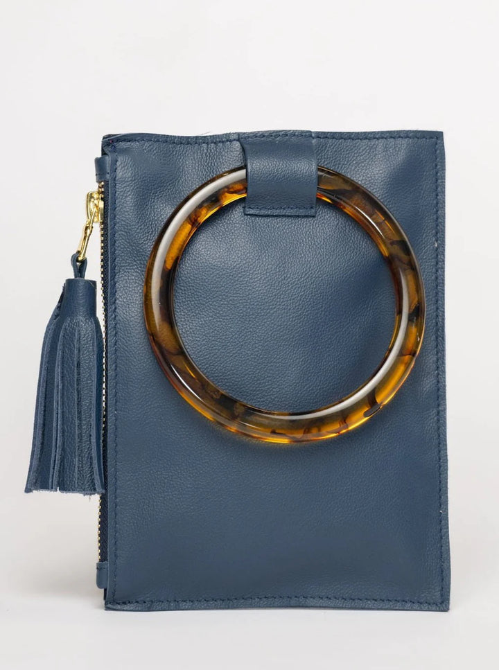 Acrylic Ring Wristlet-Navy