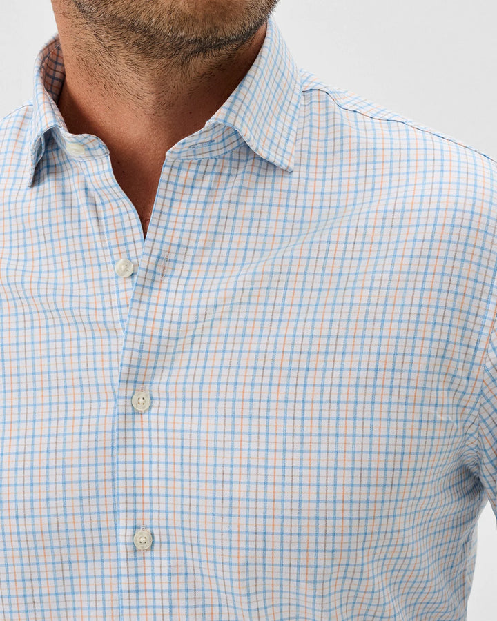 Johnnie-O Briney Perf Button Down Lapis