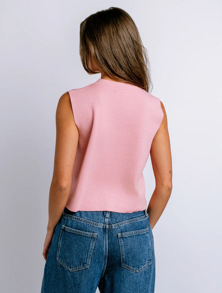 Blush Sleeveless Knit Top