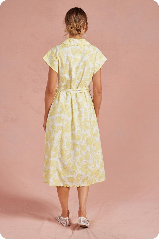 Lemon Garden Shirt Dress