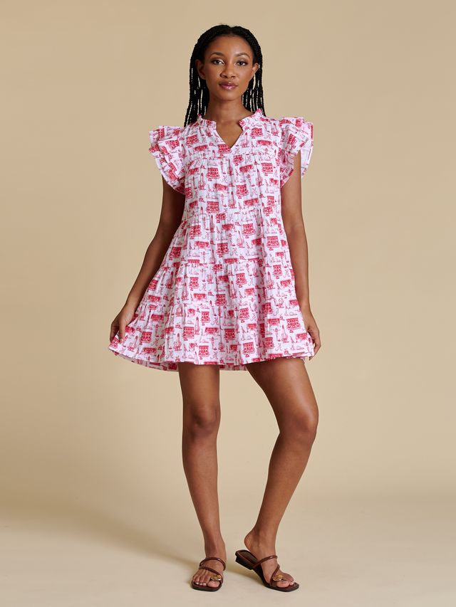 AL Flutter Sleeve Dress