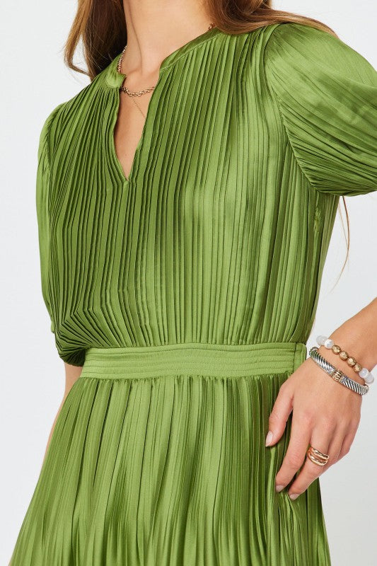 Pleated Maxi Dress