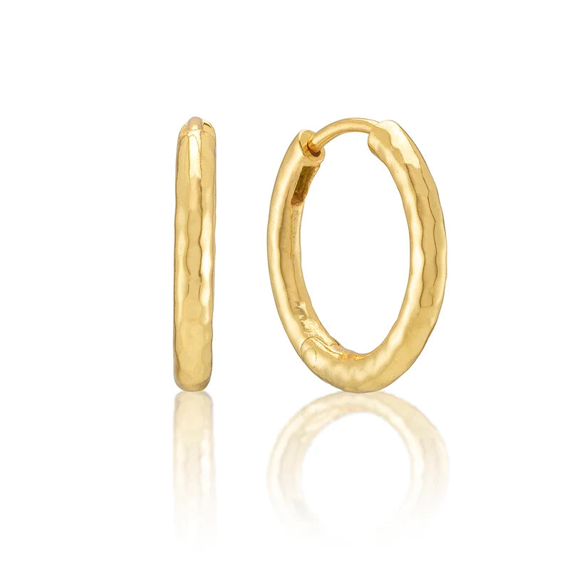 Berry Clover Mother of Pearl Hoop Earrings