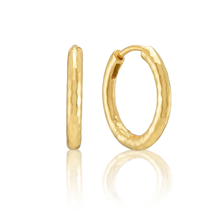 Berry Clover Mother of Pearl Hoop Earrings