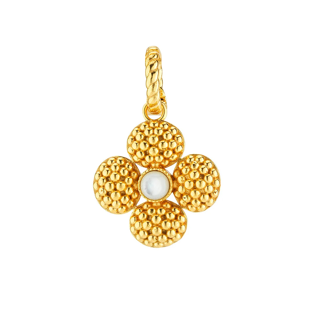 Berry Clover Double Sided Pendant Mother of Pearl