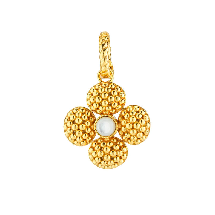 Berry Clover Double Sided Pendant Mother of Pearl