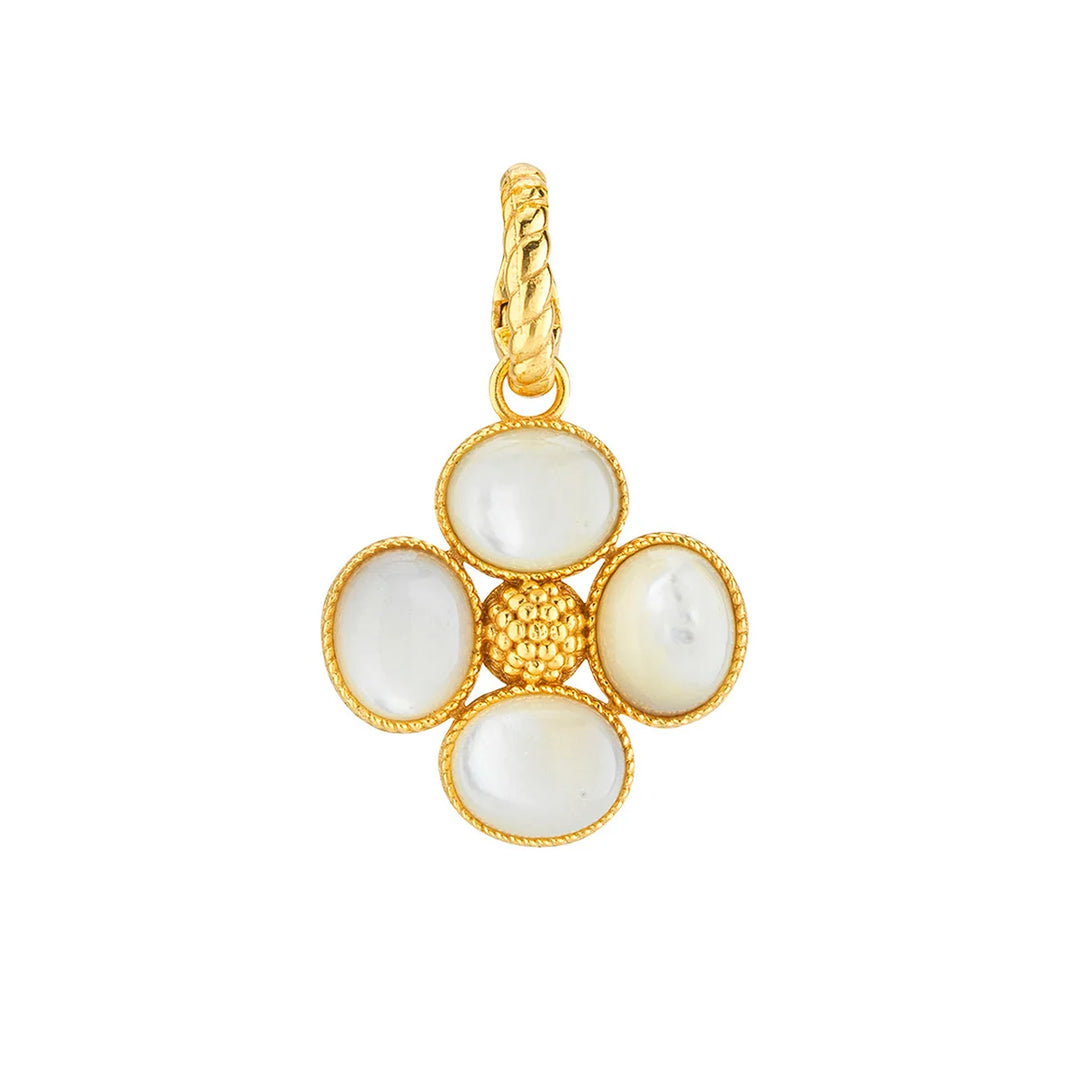 Berry Clover Double Sided Pendant Mother of Pearl