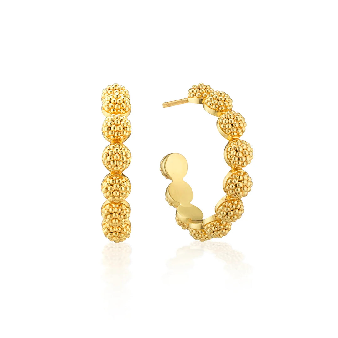 Berry Icon Small Hoop Earrings Gold