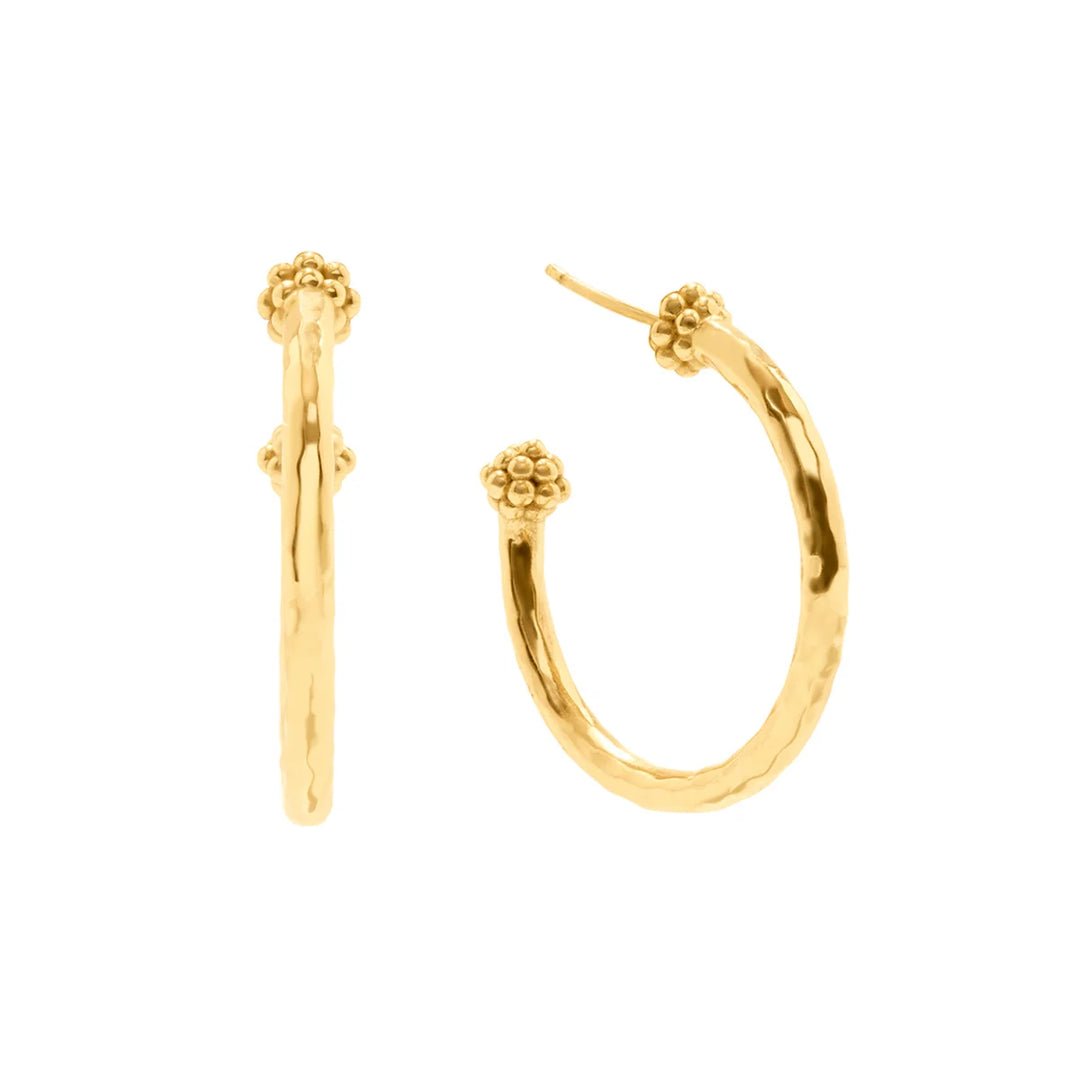 Berry Slice Medium Hoop Earrings Gold