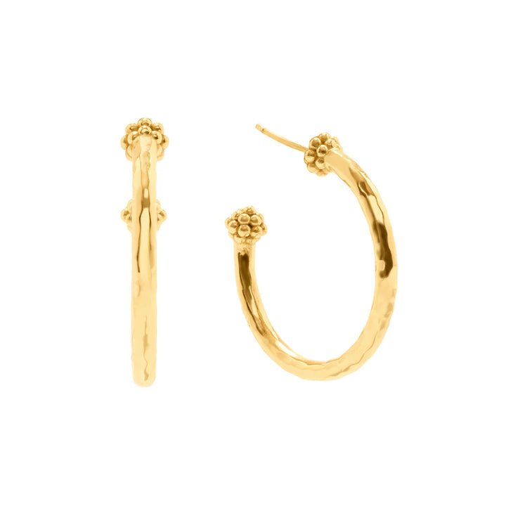 Berry Slice Medium Hoop Earrings Gold
