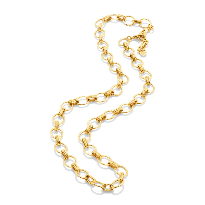 Cleopatra Small Link Necklace 16" Gold