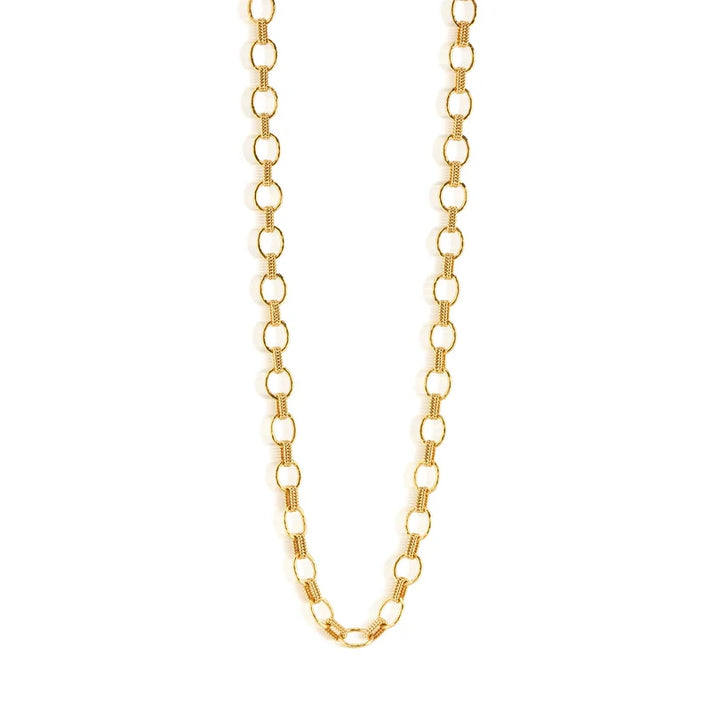 Cleopatra Small Link Necklace 32" Gold