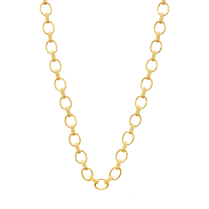 Cleopatra Small Link Necklace 16" Gold