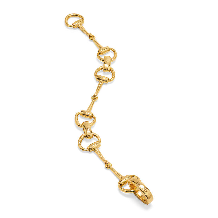 Equestrian Snaffle Bit Bracelet Gold