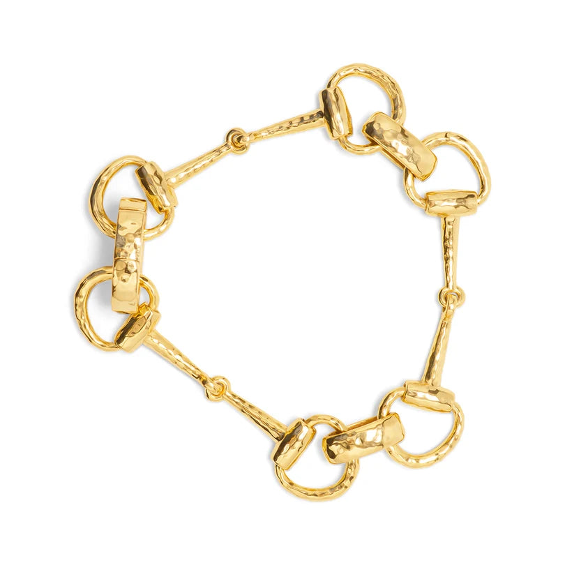 Equestrian Snaffle Bit Bracelet Gold